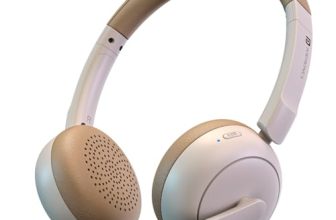 Portronics Muffs A3 On Ear Headphone with Inbuilt Flexible Boom Mic & Dual ENC Technology, Upto 50 Hours Playtime, Deep Bass, Bluetooth Version 6.0, 40mm Dynamics Driver, Type C Fast Charging(Beige)