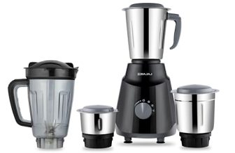 Bajaj Rex Ninja Series 4 Jar 500W Mixer Grinder | DuraCut Blades | 2-In-1 Function Blade In Dry Jar | 2 Yrs Warranty 【Black/Grey】