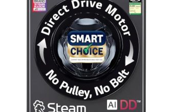 LG Smart Choice, 9 Kg, 5 Star, AI Direct Drive Technology, Steam, 6 Motion DD & Wi-Fi Fully-Automatic Front Load Washing Machine (FHP1209Z5M, Intelligent & Convenient Fabric Care, Middle Black)