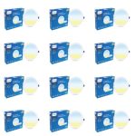 PHILIPS 15W 3in1 Round AstraGlow Pro LED Ceiling Light | Slim Surface Panel for Home & Office | Energy Efficient Bright LED Fixture | Pack of 12