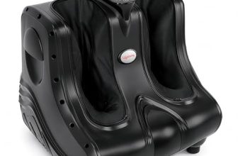 Lifelong Foot & Calf Massager Machine for Pain Relief | 3 Adjustable Intensity Levels| Electric Massager with Digital Display | Feet Massage for Blood Circulation & Soothing Heat – Max Temp upto 42°