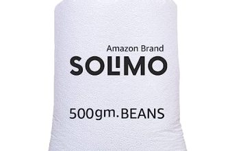 Amazon Brand – Solimo Beans Refill Pack Fillers for Bean Bag 500 Grams – White