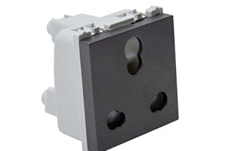 Wipro Northwest Nowa 6/16A 3 Pin – Power Socket, Matt Black (pack of 5)