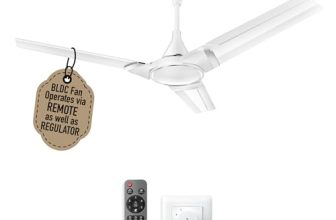 KUHL Prima A3-DUO 1200mm BEE 5-Star BLDC Ceiling Fan | 29W Energy Saving (Up to 65%) | High Airflow & Low Noise | Remote as well as Regulator Operated | 5 Year Motor Warranty | ISI Marked (White)