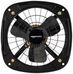 Amazon Basics High Speed Exhaust Fan I 3 Heavy Duty Blades | Rust Resistant Body | RPM 2600 | 9 inch/225mm Sweep Length (Black)