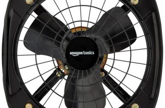 Amazon Basics High Speed Exhaust Fan I 3 Heavy Duty Blades | Rust Resistant Body | RPM 2600 | 9 inch/225mm Sweep Length (Black)