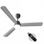 LONGWAY Luminair 1200 mm BLDC Ceiling Fan with Remote Control & LED Light | BEE 5 Star Rated Energy Efficient | Ultra High Speed 3 Blade Anti-Dust Decorative Ceiling Fan (Gray, Pack of 1)