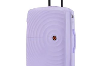 Nasher Miles Polypropylene Spinner Seattle Hard-Sided Check-in Luggage 24 inch | 65cm | 8 Wheels Medium Trolley Bag for Travel | Suitcase (Pastel Purple)
