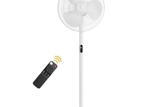 atomberg Renesa 400mm Pedestal Fan | 5-star rated | Ideal for Home & Office | Silent BLDC Stand Fan | 6 Speeds | 35W |LED Display| Remote with Oscillation, Timer, Sleep | 2 Year Warranty (Snow White)