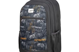 F Gear Arashi Grey 35L School Backpack|4 Compartments, 1 Front Pocket & water Bottle Holders|Laptop Sleeve|Ergonomic, Lightweight & Durable Design|Ideal for School, College, Work, Travel & Daily Use