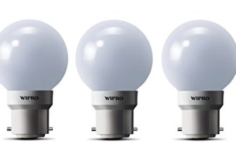 wipro Safelite N10002 B22 0.5-Watt Led Night Lamp (Warm White/Golden Yellow, Pack Of 3, Glass)