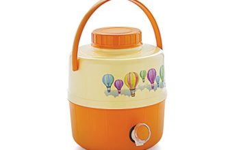 Cello Travel Star Pastic Insulated Water Jug | Inner Stainless Steel Jug | Hot & Cold | Easy to Carry | 16 litres, Orange