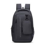 United Colors of Benetton Apex 33L Backpack – Grey, Water-Resistant, Minimalist 3-Compartment Design with Detachable Pouch & 1-Year Warranty