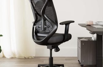 CARLTON LONDON Atlas Mesh Office Adjustable Arm Chair(Black, Optional Installation Available)