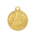 Bangalore Refinery 2 Gram Round Lakshmi 24k (999) Gold Pendant (without hook)