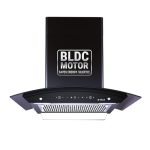 Elica 60cm 1500 m3/hr BLDC Filterless Autoclean Kitchen Chimney with 15 Years Motor & 5 Years Comprehensive Warranty | WDFL 600 BLDC HAC LTW MS NERO | Black | Touch + Motion Sensor Control