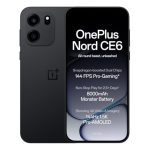 OnePlus Nord CE6 | 8GB+256GB | Pitch Black | Snapdragon 7s Gen 4 | Segment’s Fastest Touch Response | 8000mAh Battery | 144Hz 1.5K AMOLED Display | 50MP Main + 32MP Selfie 4K Cameras | IP66,68,69,69K