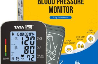 TATA 1mg T1MG/BP05 Blood Pressure Monitor|Fully Automatic, Large Display, Dual User Memory Bp Monitor(Black)