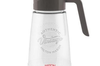 MILTON Vintage 2000 Water Jug Plastic with Lid for Ice Tea, Water, Juices, Milk Storage Container for Fridge, Water jugs for Dining Table, 1900 ml, BPA Free, Grey