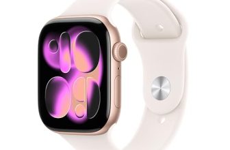 Apple Watch Series 11 GPS 46mm Rose Gold Aluminium Case with Light Blush Sport Band – S/M