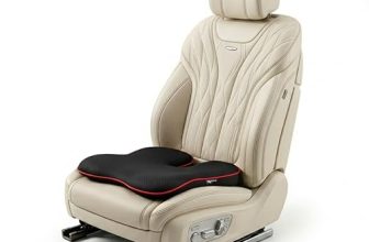 Lifelong Car Seat Cushion for Driving | 100% Memory Foam Sciatica & Tailbone Pain Relief | Orthopedic Pillow with Non-Slip Base, Washable Cover | Office Chair & Truck Compatible (LLCC13)