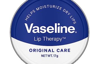 Vaseline Lip Tins Original Care, 17g | Infused with Vitamin E to Hydrate & Moisturize Dry Lips Transparent