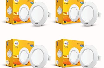 Wipro Garnet 8W Round Downlight Junction Box | Pink | Glare-Free Design | Recessed Downlighter for False Ceiling | Cutout ∼ 3 inch | Pack of 4