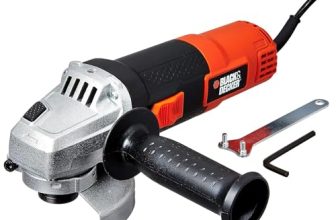 BLACK+DECKER G720R-IN,820 Watts, 4 inch (100mm), Angle Grinder (Corded) for Grinding, Polishing and Cutting with Spindle Lock and Slide Switch, 1 Year Warranty (SIDE HANDLE INCLUDED)