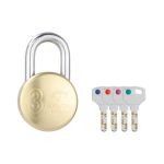Godrej Locks I Navtal Ultra XL+I 4 Dimple Keys I Padlock for Main Door I Gate Lock I Tool Box,Shutters,Shops & Offices I Corrosion Resistant Shackle I Brass Material & Brass Finish | 1 Year Warranty