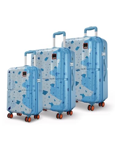 Safari Medium Astra Neo 8 Wheels 66cm Size Check-in Trolley Bag, Hard Case Polycarbonate, 360 Degree Wheeling Luggage for Men & Women, Travel Bag, Suitcase for Travel, Silver