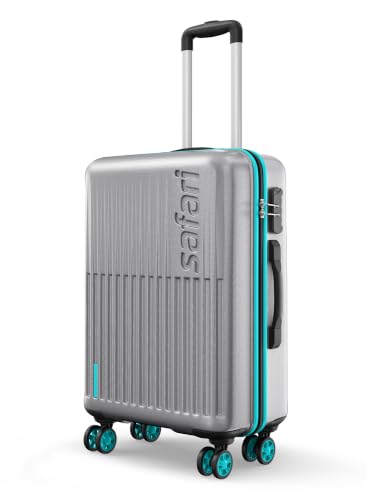 Safari Tazzo 8 Wheels Set of 3 Trolley Bag, Hard Case Polycarbonate, 360º Wheeling Small Check in Luggage, Suitcase for Travel, Trolley Bags for Travel, Printed
