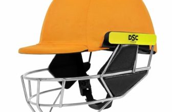 DSC Scud Ti. Cricket Helmet for Mens | Fixed Titanium Grill | Back Support Strap | Light Weight | Size: Extra Small | Color: Yellow