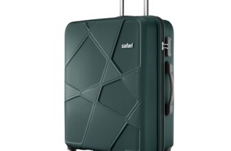 Safari Medium Polypropylene Spinner Pentagon Pro 8 Wheels 66Cm Size Checkin Trolley Bag, Hard Case 360º Wheeling Luggage for Men & Women, Travel Bag, Suitcase for Travel, Dusk Green