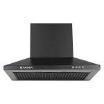 Faber Pluto 60 cm 1000 m³/hr Wall Mounted Kitchen Chimney | Baffle Filter | Push Button | LED Lights | 1 Year Comprehensive Warranty and 12 Years on Motor | Black | HOOD PLUTO PB BF BK 60
