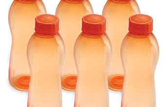 Cello Maxis PET Bottle Set, 1 Litre, Set of 6, Orange