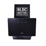 Elica 60cm 1400 m3/hr BLDC Filterless Autoclean Vertical Kitchen Chimney | Twin Suction Inlets| 15 Years Motor & 5 Years Comprehensive Warranty| KITTY FL 600 BLDC HAC LTW MS NERO |Black| Motion Sensor