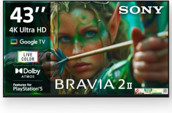 Sony 108 cm (43 inches) BRAVIA 2M2 Series 4K Ultra HD Smart LED Google TV K-43S25M2