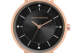 French Connection Leather Analog Black Dial Women’s Watch-Fcn00010C, Band_Rose Gold