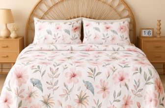 VAS COLLECTIONS Cloud Cotton Double Bedsheet 180 TC | Soft & Breathable Cotton Bedding Set with 2 Pillow Covers | Elegant Floral Printed Bed Sheet for Bedroom & Home | 90×90 Inches (Pink Flower)