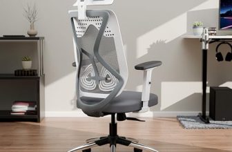Green Soul Zodiac Lite | Office Chair|Flybird Ergonomic Design|1D Adjustable Armrests|Synchro Tilt Lock Mechanism|Adjustable Lumbar Support |Mesh Fabric |No Seat Slider (White & Grey)