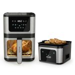 Lifelong BRIK 2-in-1 Air Fryer & Grill | 1350W, 8 Preset Menus | 4.2L See-Through Basket | Detachable Flip Design for Air Fry & Grilling | Use Little to No Oil, 360° Rapid Air Circulation |Touch Panel