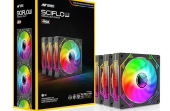 Ant Esports Sciflow 120mm 3 IN 1 ARGB Case Fan Kit – Black, RGB Controller, Remote Controller, PWM Control, 1500 RPM, 65.4 CFM Airflow