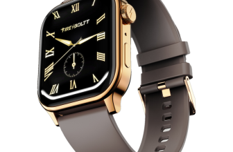 Fire-Boltt Rise Bluetooth Calling 47mm (1.85) & Rotating Crown, 123 Sports Smartwatch(Cinnamon Slate Strap, Free Size)