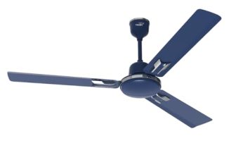 V-Guard Pace Art Bz Ceiling Fan For Home | BEE 1 Star Rating | Decorative Trims | 370 RPM | 2-Year Coverage | 1200 mm (Royal Blue)