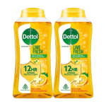 Dettol Lime Fresh Body Wash Combo and Shower Gel for Men, Women, protects from bacteira(2 x 250 g)