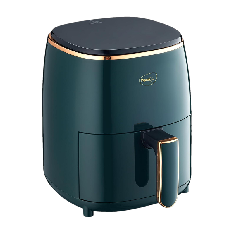 Pigeon Healthifry Digital with 360 High Speed Air Circulation Technology 1200 W with Non-Stick Basket – Green Air Fryer(4.2 L)