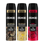 AXE Gold Temptation, Dark Temptation and Intense Deodorant Spray  –  For Men(645 ml, Pack of 3)