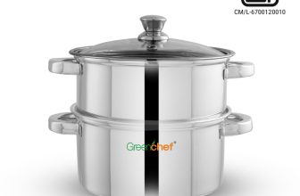 Greenchef Eco Double Tier Stainless Steel Steamer(2.2 L)