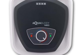 USHA AquaBuddy Neo Geyser 15 Litre 5 Star BEE Rating | Copper Heating Element | Storage Water Heater with Anti-Rust Protection | Warranty: 8 Yr Tank, 2 Yr Product
