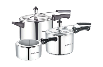BAJAJ New Shakti 2 L, 3 L, 5 L Inner Lid Pressure Cooker(Aluminium)